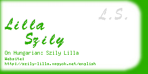 lilla szily business card